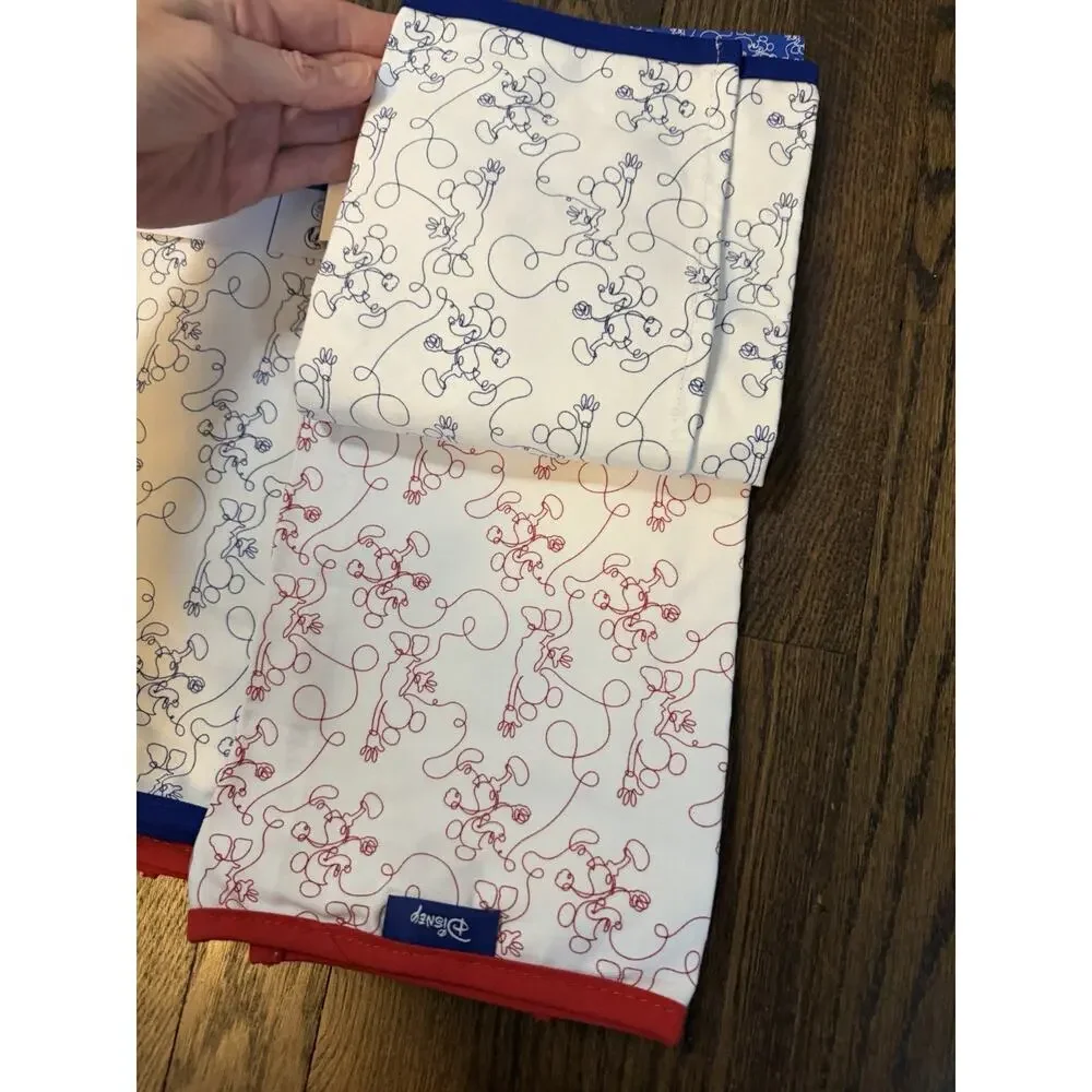 Disney HOME MICKEY MOUSE Cotton Tea Towels 3 Packs Of 2 (6 Total) NWT NEW